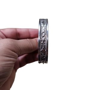 Vintage Whiting & Davis Silver Toned Hinged Bracelet
